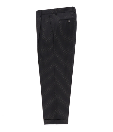 DORMEUIL / GLITTER STRIPED PLEATED TROUSERS (TYPE-2)