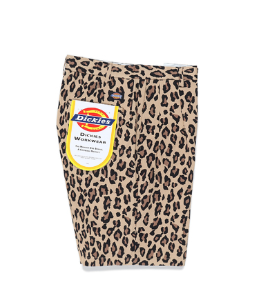 DICKIES / LEOPARD DOUBLE PLEATED SHORT TROUSERS