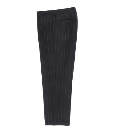 DORMEUIL / STRIPED STRAIGHT TROUSERS