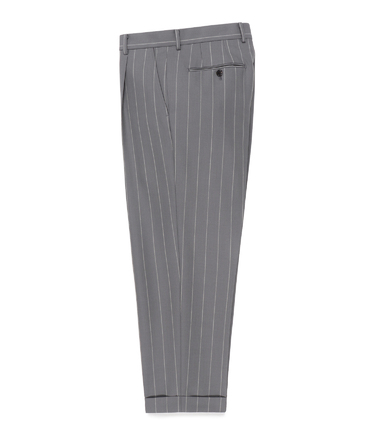 DORMEUIL / STRIPED PLEATED TROUSERS (TYPE-2)
