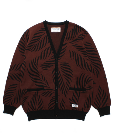 LEAF JACQUARD CARDIGAN